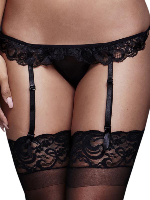 Baci - Completo Stringhe e Pizzi Nero Pizzo