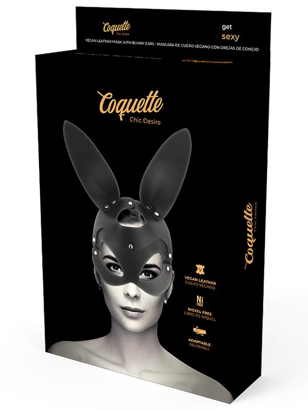 Chic Desire - Maschera da Coniglio Nero Similpelle