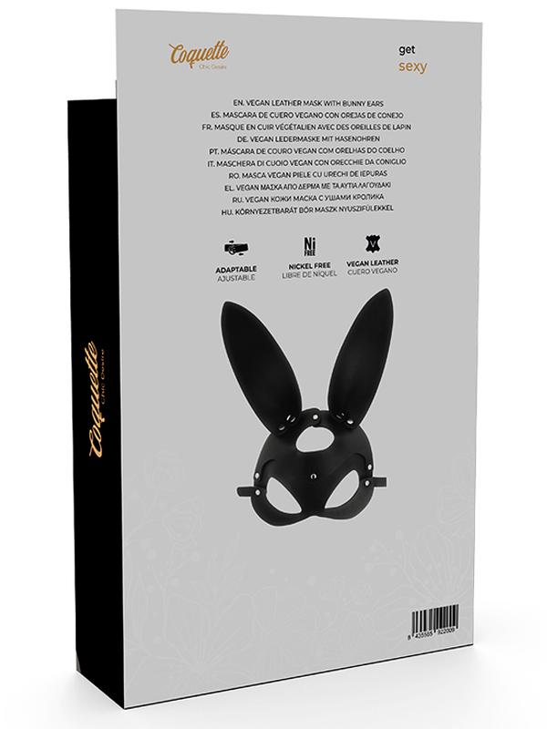 Chic Desire - Maschera da Coniglio Nero Similpelle