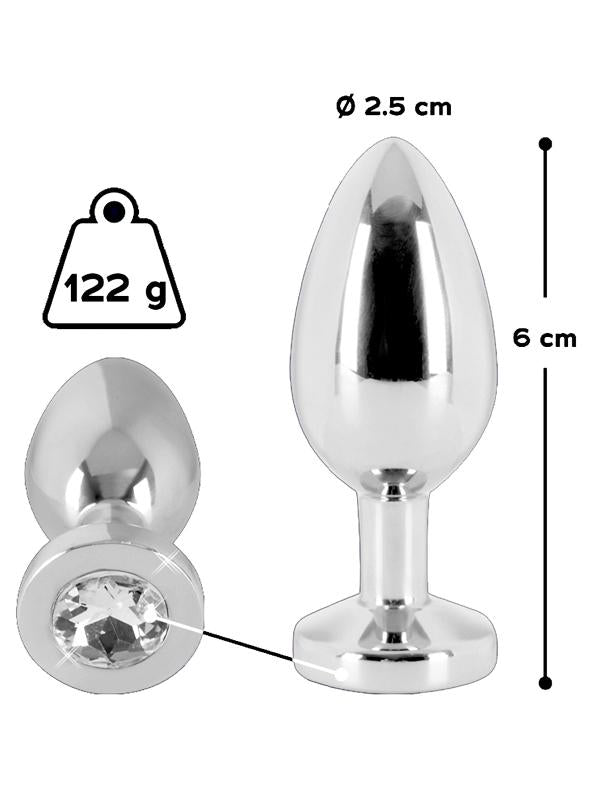 Diamond Butt Plug Argento Small