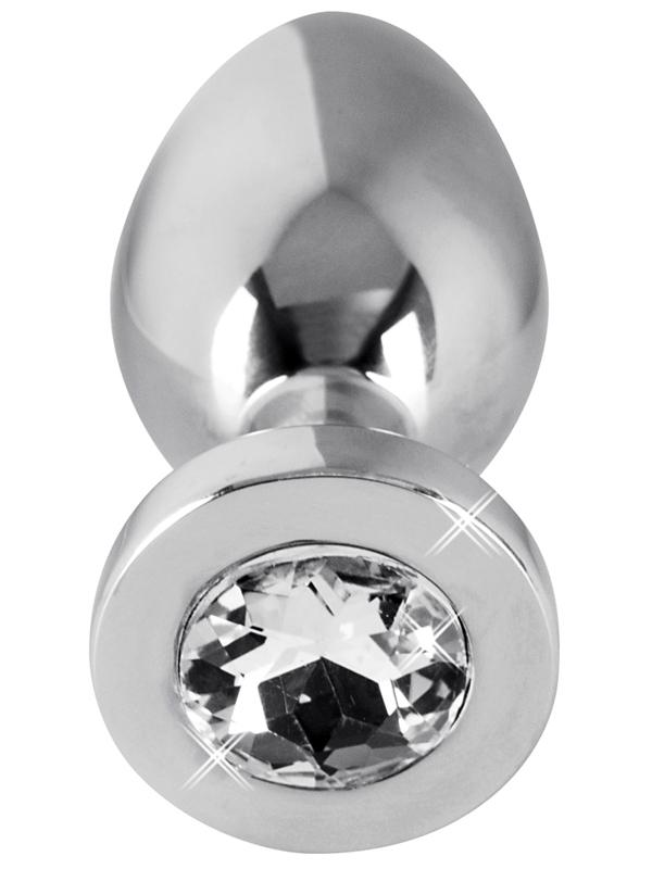 Diamond Butt Plug Argento Small