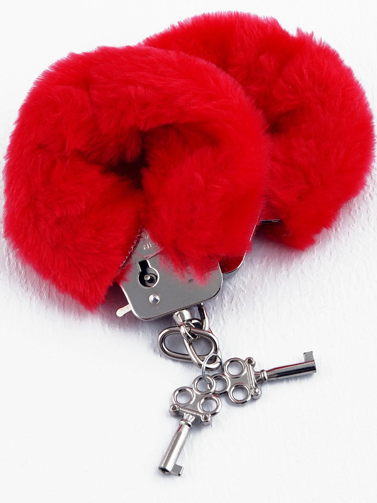 Manette Peluche Love Cuffs Rosso