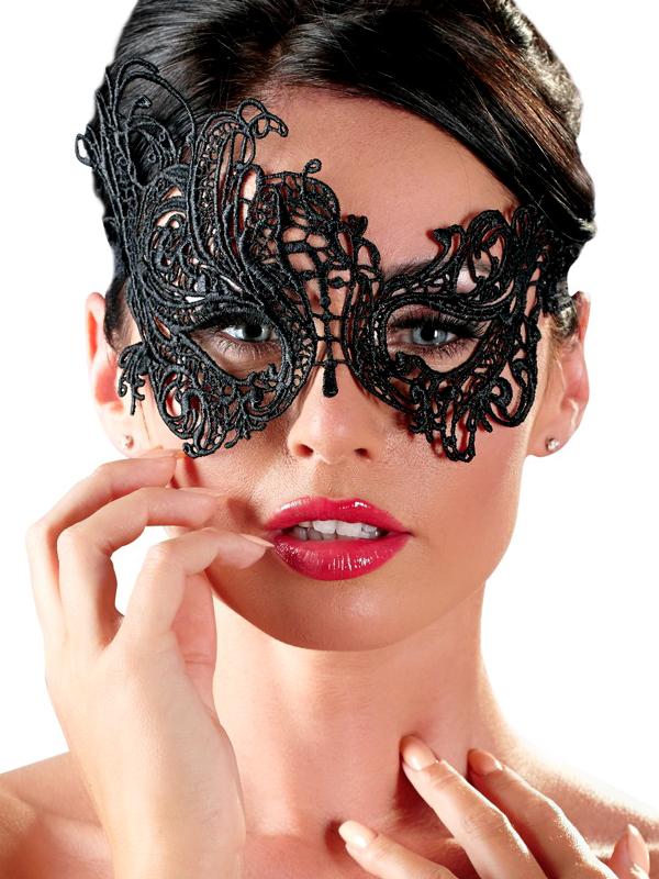 Maschera Ricamata 01 Nero Pizzo