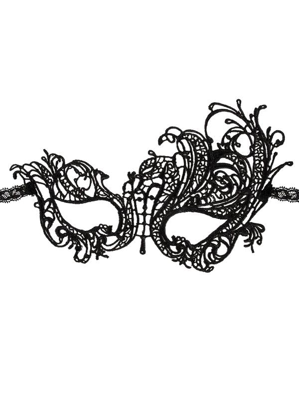 Maschera Ricamata 01 Nero Pizzo