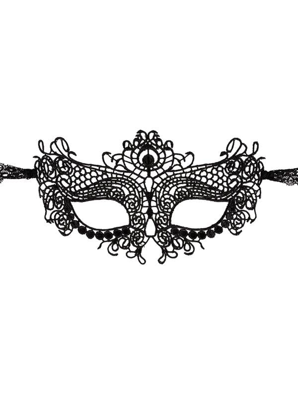 Maschera Ricamata 02 Nero Pizzo