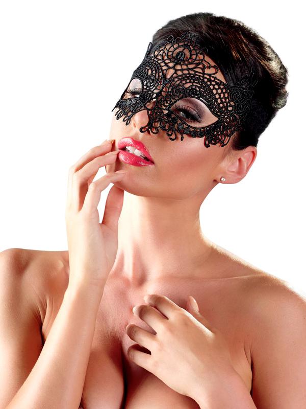 Maschera Ricamata 02 Nero Pizzo