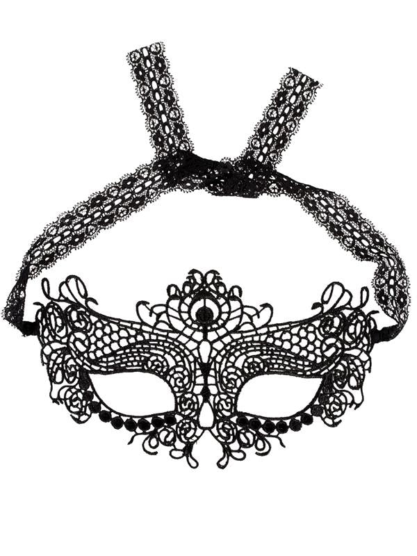 Maschera Ricamata 02 Nero Pizzo