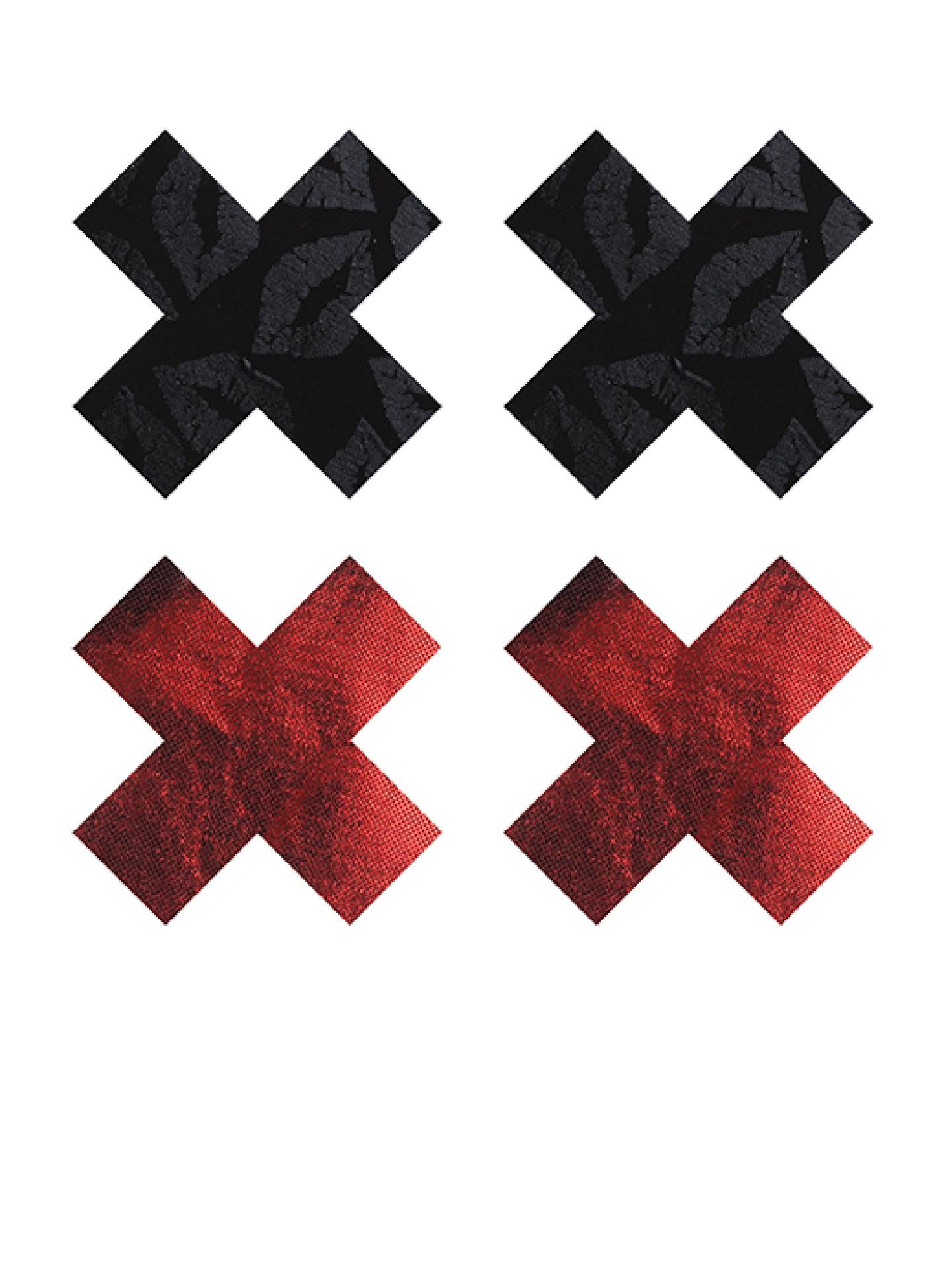Peekaboos - Copri Capezzoli Premium Nero Rosso