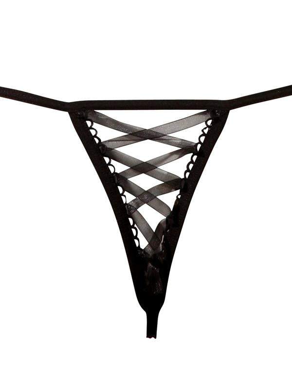 Riostring Aperto con Rosa Nero Pizzo