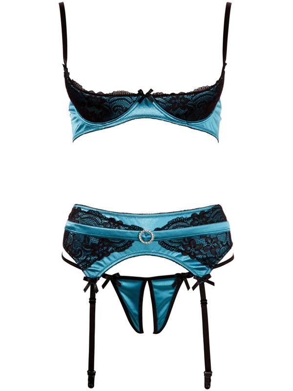Shelf Bra Set Nero Verde