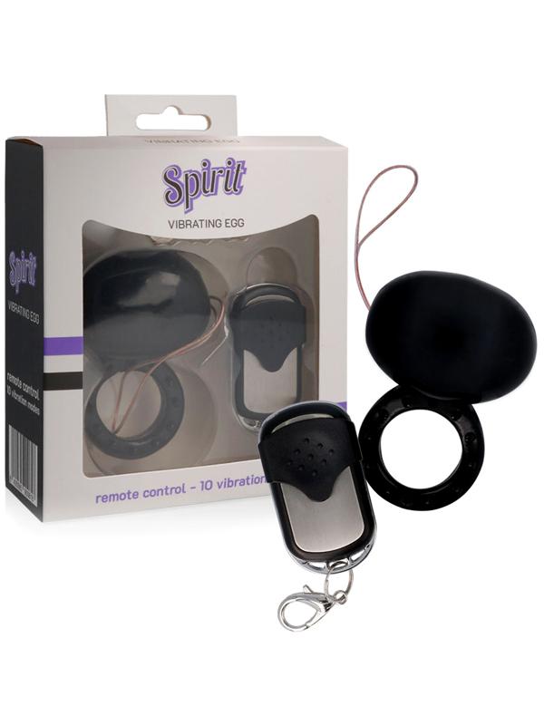 Spirit - Cock ring vibrante con telecomando Nero
