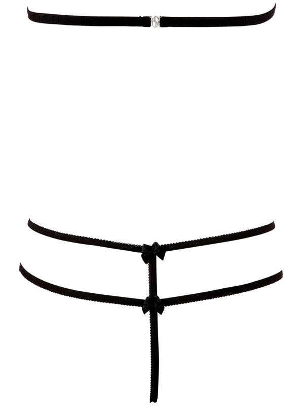 Completo Aperto Nero Pizzo