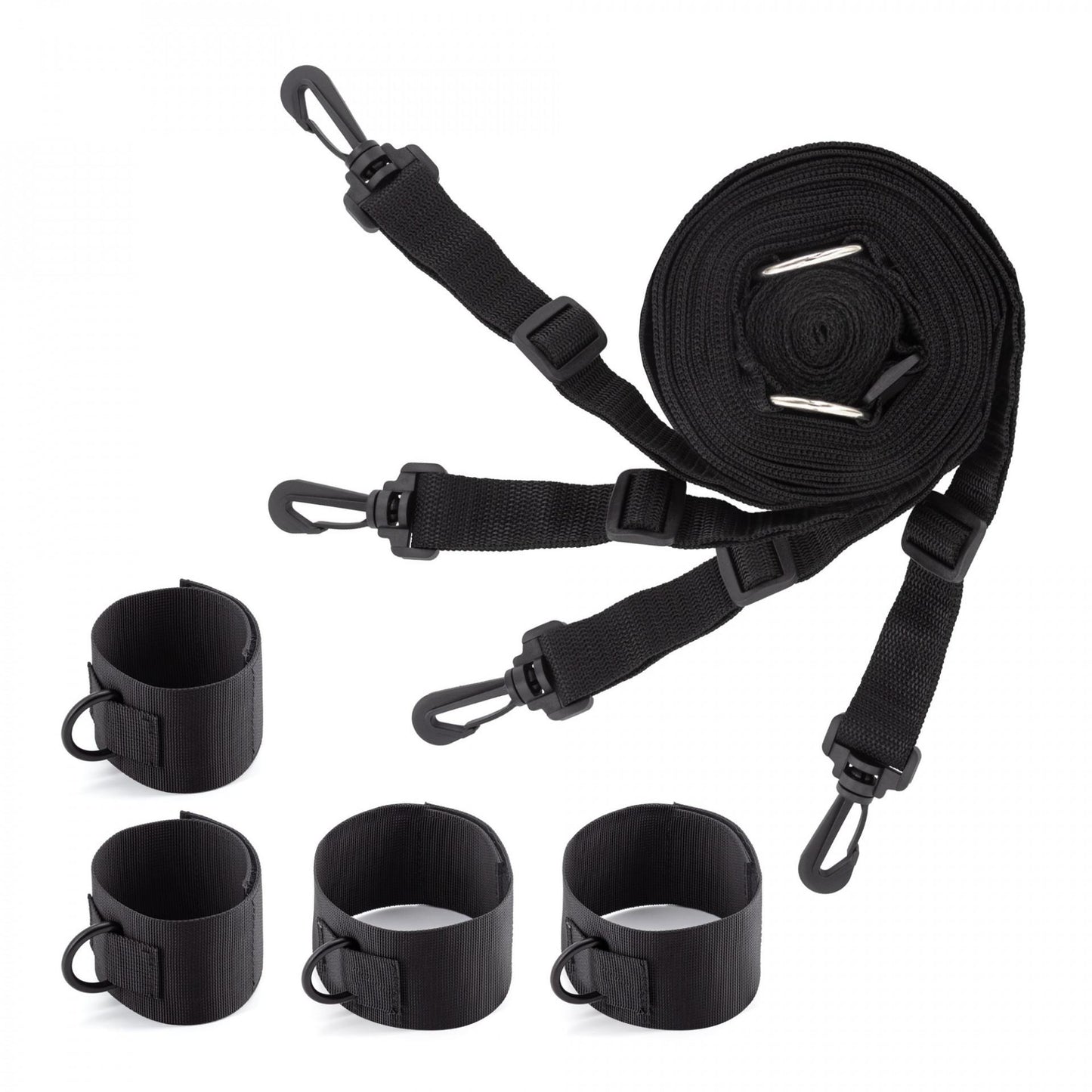 Crushious - Bed Restraints Kit Nero Elasticizzato