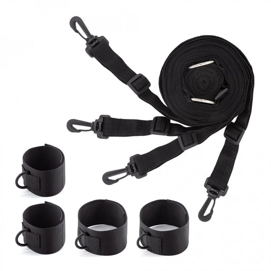 Crushious - Bed Restraints Kit Nero Elasticizzato