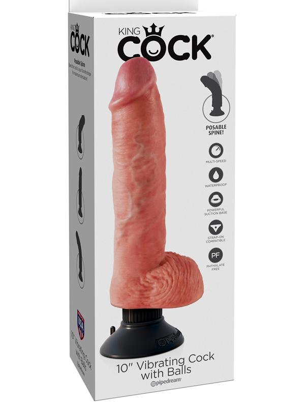 King Cock - Vibro Cock 10'' Carne