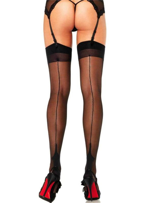 Leg Avenue - Calze Tacco cubano Nero