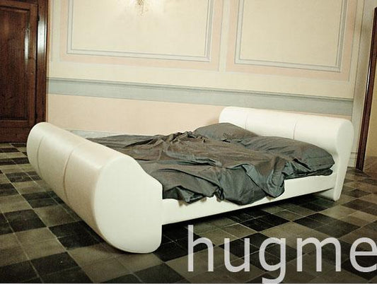 Letto Hugme Bianco Pelle