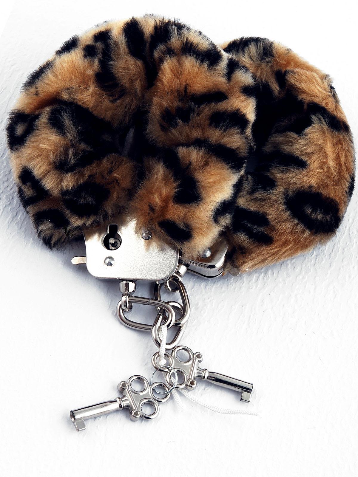 Manette Peluche Love Cuffs Leopardato