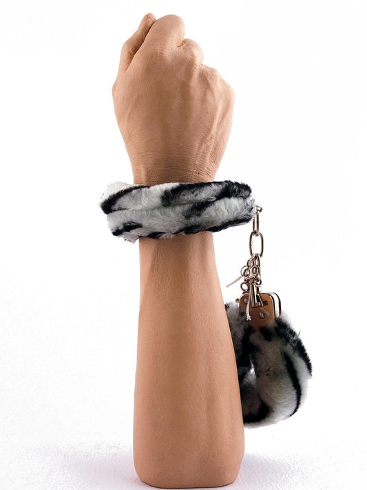 Manette Peluche Love Cuffs Zebrato