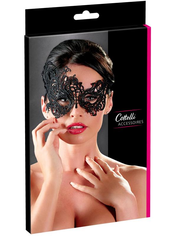 Maschera Ricamata 01 Nero Pizzo