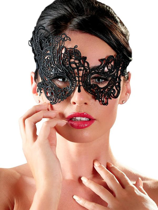 Maschera Ricamata 01 Nero Pizzo