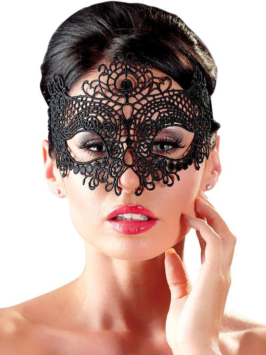 Maschera Ricamata 02 Nero Pizzo