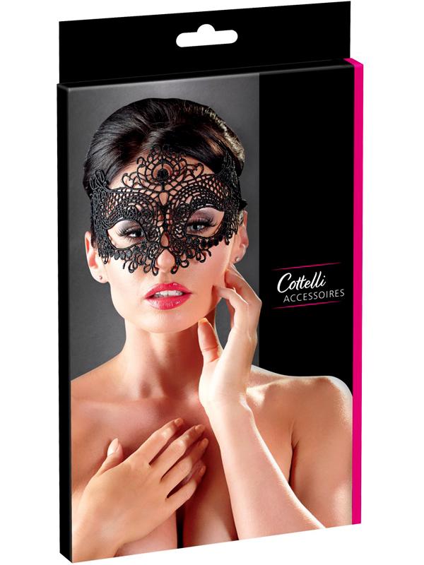 Maschera Ricamata 02 Nero Pizzo