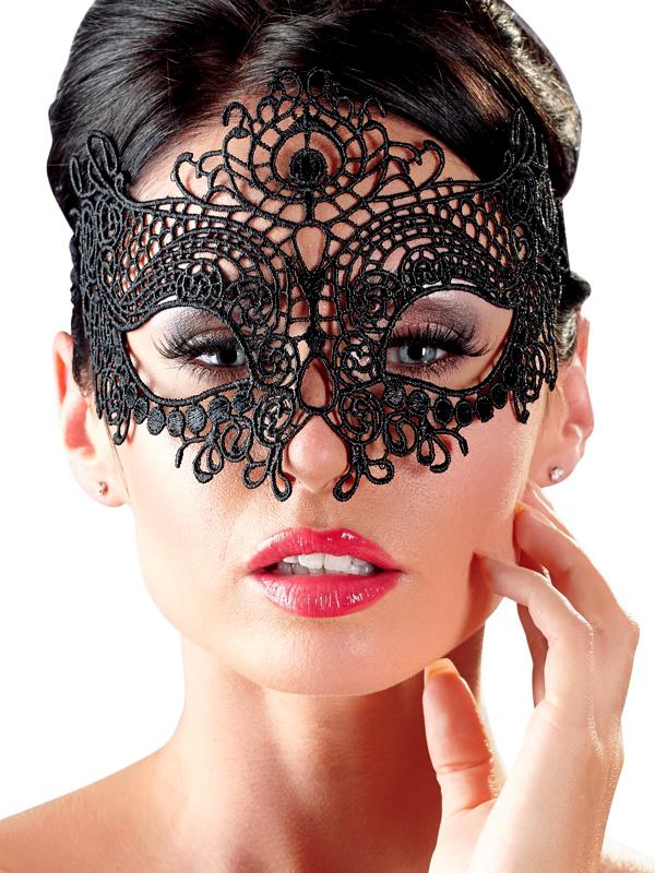 Maschera Ricamata 02 Nero Pizzo