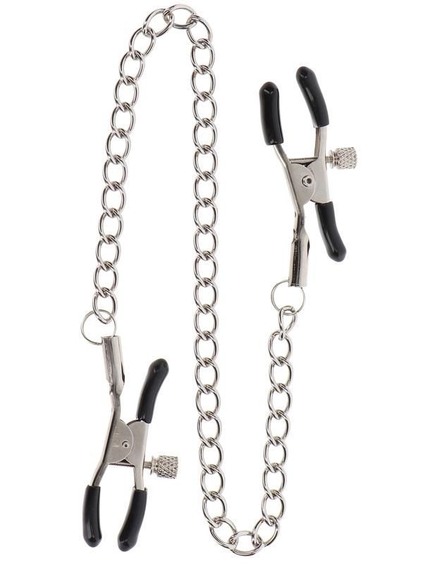 Morsetti Capezzoli con Catena Argento