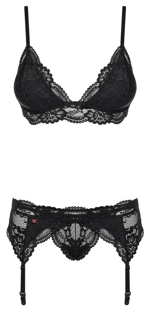 Obsessive - Bra Set Nero Pizzo