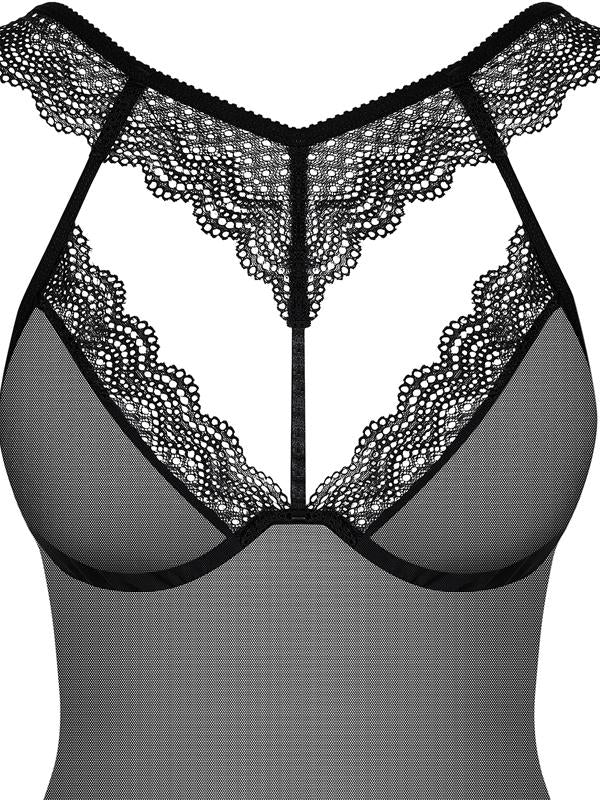 Obsessive - Chemise 857 Nylon Nero