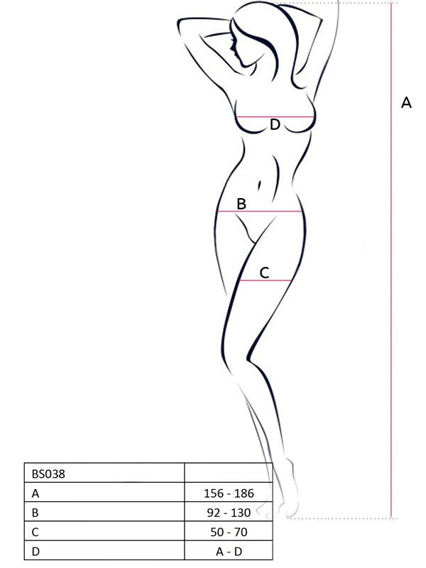 Passion - Bodystocking BS038 Nero Rete