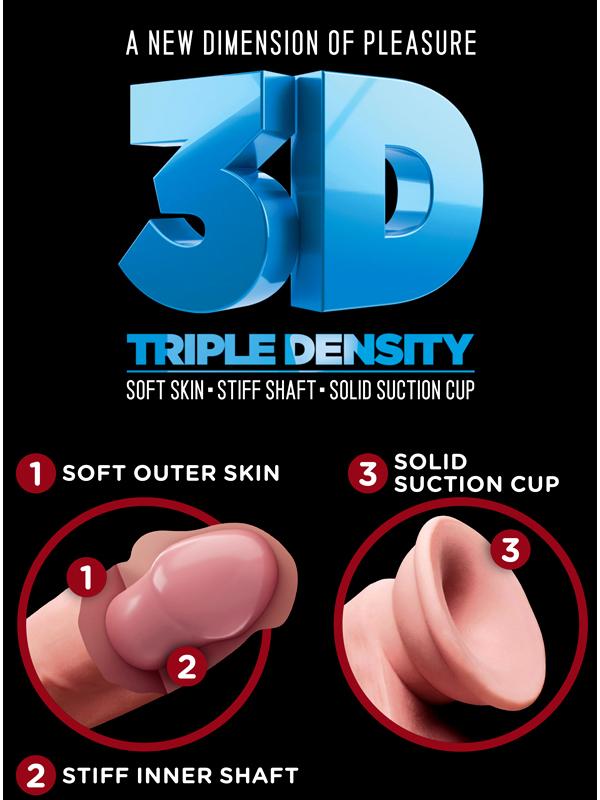 PipeDream - Dildo Triple Density con Ventosa Carne
