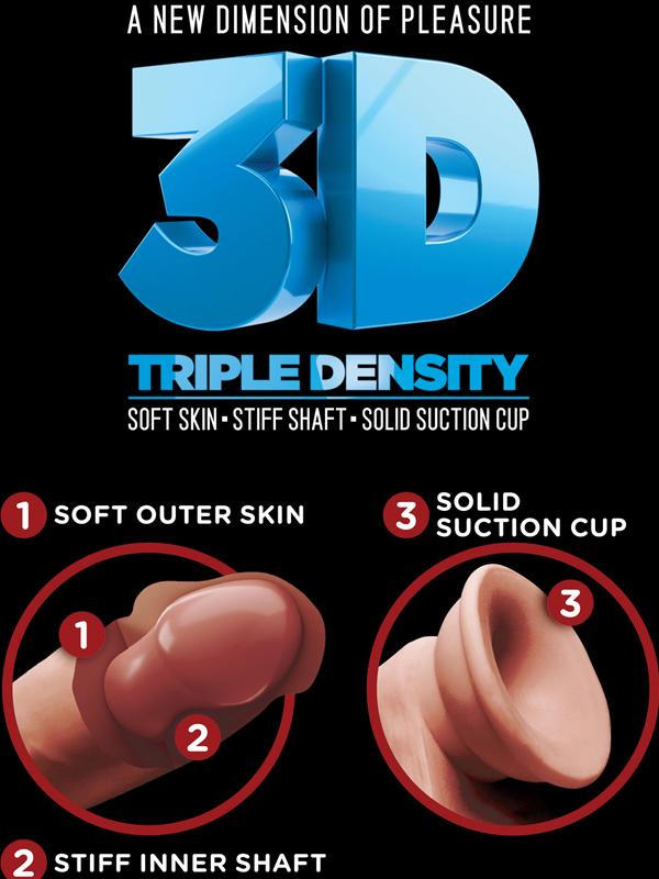 PipeDream - Dildo Triple Density con Ventosa Marrone