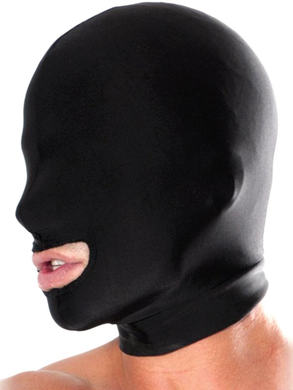 Spandex Open Mouth Hood Nero