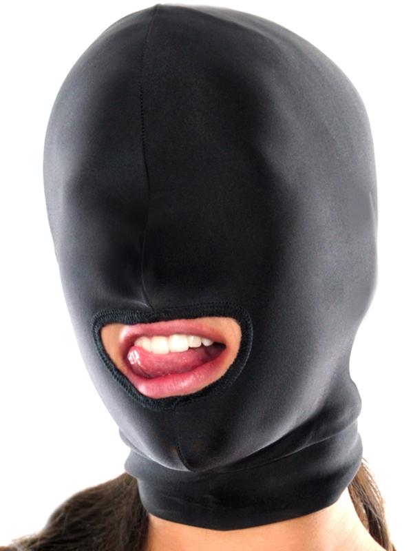 Spandex Open Mouth Hood Nero