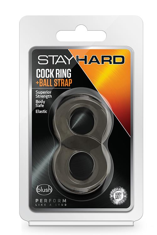 Stay Hard - Cock Ring + Ball Strap Nero
