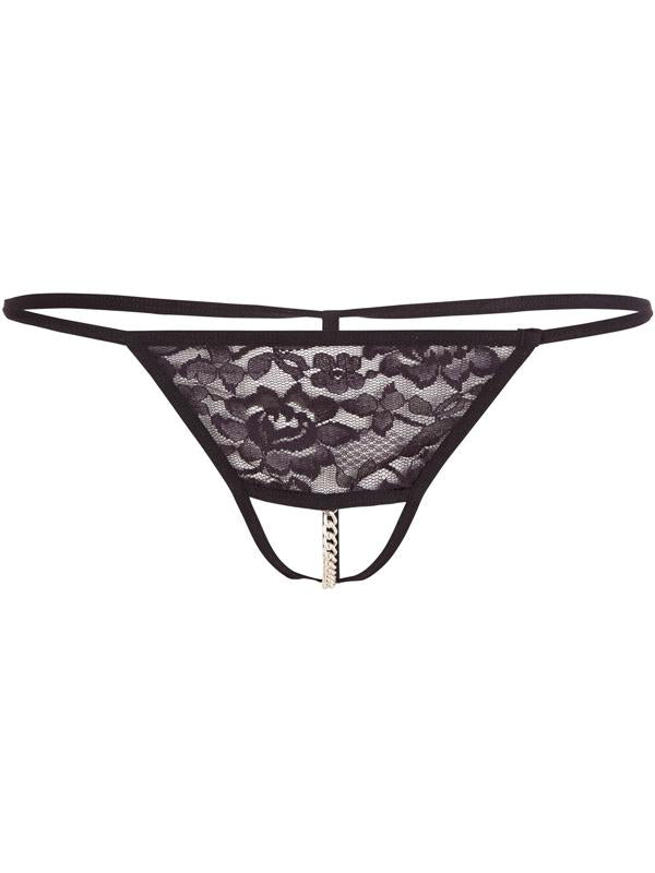 String con Catenella Nero Pizzo