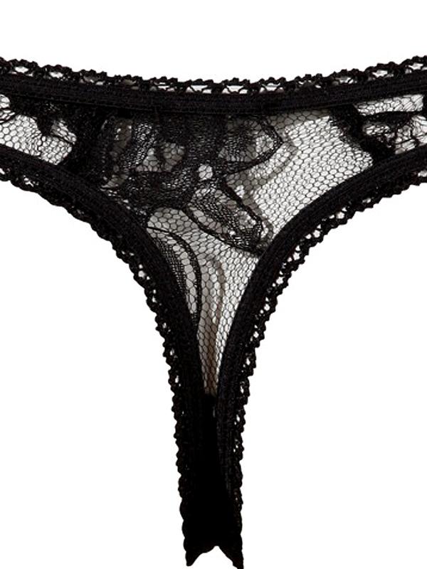 Tanga Rio Aperto Nero Pizzo